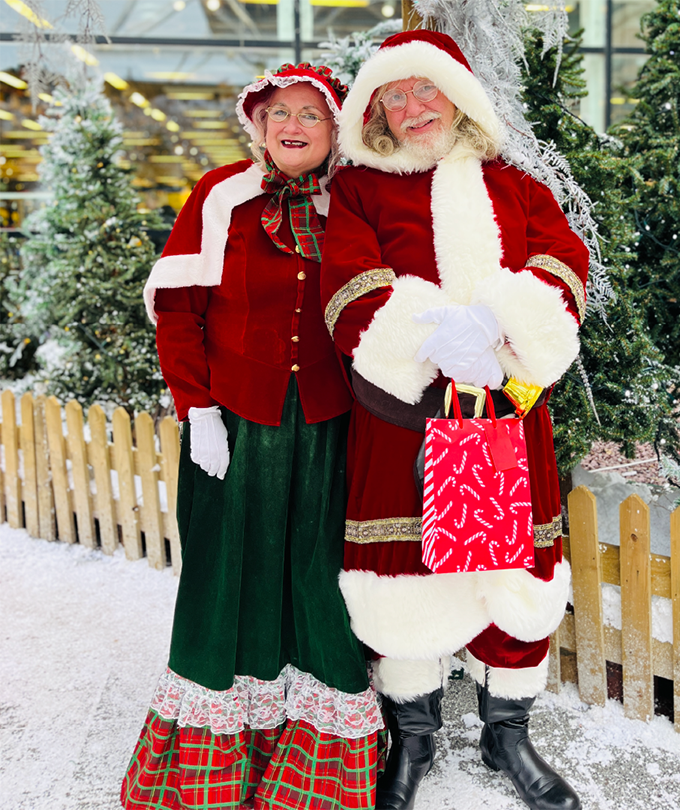 Santa and Mrs Claus at Sprucefield Winter Garden