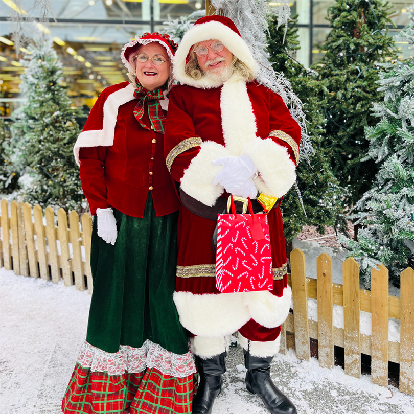 Santa and Mrs Claus at Sprucefield Winter Garden